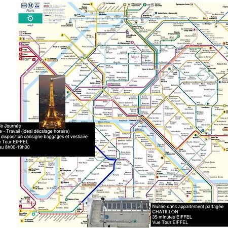 Eiffel Citea Access Dayroom Espace Paris Sans Nuitee Et Chambre Partagee Chatillon Nuitee -- Repos Journee Ou Espace Travail 8-19H Proche Tour Eiffel Ou Usage Bureau A L'Heure En Journee -- Nuitee Chatillon Avenue Párizs Kültér fotó