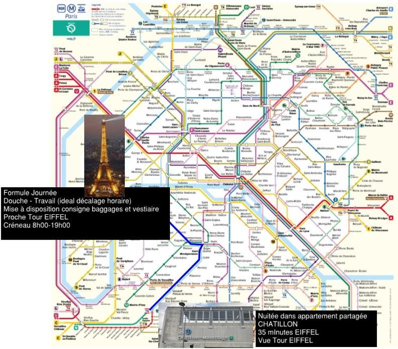 Eiffel Citea Access Dayroom Espace Paris Sans Nuitee Et Chambre Partagee Chatillon Nuitee -- Repos Journee Ou Espace Travail 8-19H Proche Tour Eiffel Ou Usage Bureau A L'Heure En Journee -- Nuitee Chatillon Avenue Párizs Kültér fotó